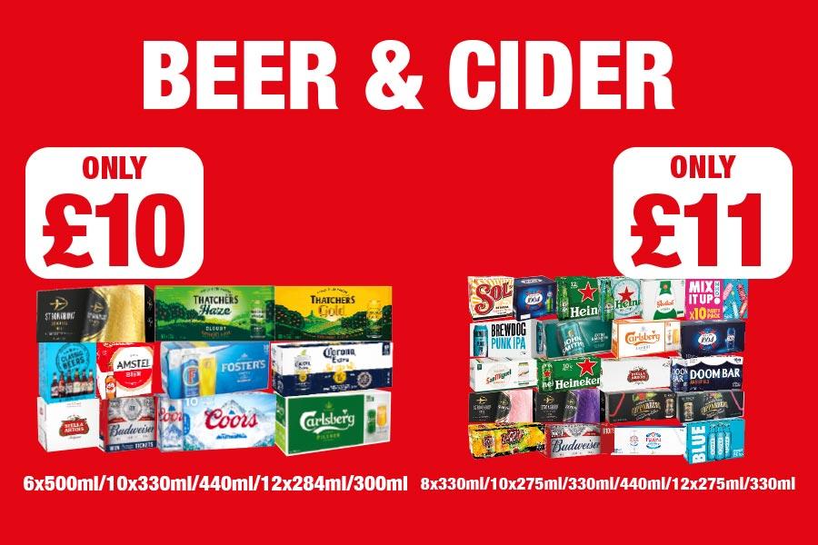 Beer & Cider Offers at Family Shopper (NP5)