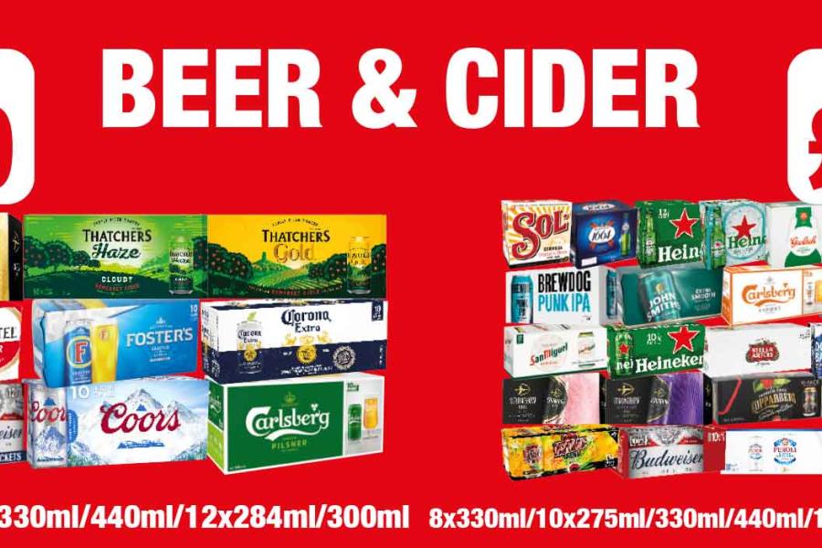 Beer & Cider Offers at Family Shopper (NP5)