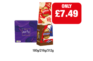 Cadbury Milk Tray, Snickers Easter Egg, Maltesers - Now Only £7.49 at Family Shopper