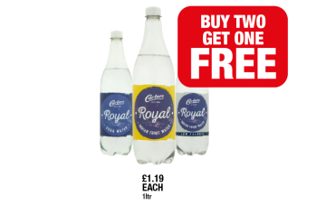 Carters Royal Soda Water, Indian Tonic Water, Low Calorie - Buy 2 Get 1 FREE at Family Shopper
