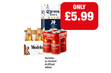 Corona, Modelo, Estrella - Now Only £5.99 at Family Shopper