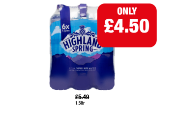 Highland Spring Water - Now Only £4.50 at Family Shopper