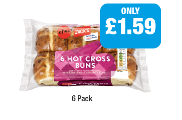 Jack's Hot Cross Buns - Now Only £1.59 at Family Shopper
