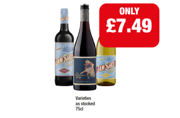 Jam Shed Shiraz, Chardonnay, The Secretary Bird - Now Only £7.49 at Family Shopper