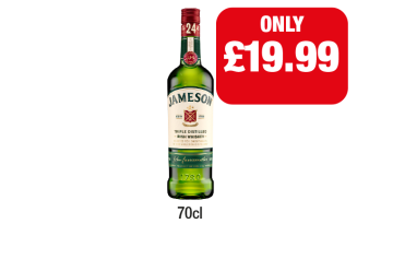 Jameson Whisky - Now Only £19.99 at Family Shopper