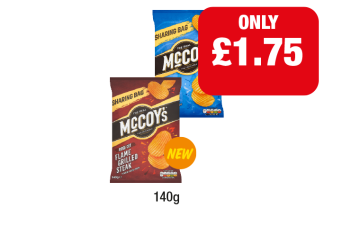 McCoy's Salt & Vinegar, Flame Grilled Steak - Now Only £1.75 at Family Shopper