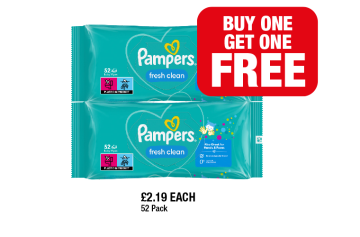Pampers Fresh Clean Wipes - Buy 1 Get 1 FREE at Family Shopper