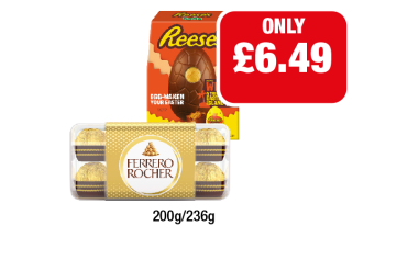 Reese's Easter Egg, Ferrero Rocher - Now Only £6.49 at Family Shopper