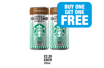 Starbucks Doubleshot Espresso - Buy 1 Get 1 FREE at Family Shopper