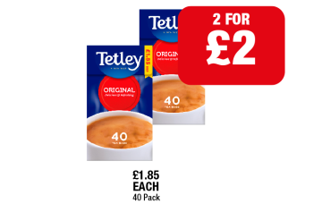 Tetley Tea Bags - Any 2 for £2 at Family Shopper