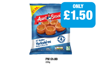 Aunt Bessies Yorkshire Puddings - Now Only £1.50 at Family Shopper