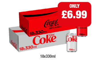 Coca Cola Zero Sigar, Diet Coke - Now Only £6.99 at Family Shopper
