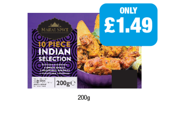 Mahal Spice 10 Piece Indian Selection - Now Only £1.49 at Family Shopper
