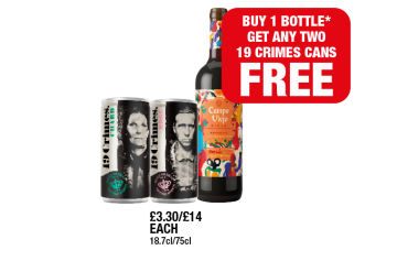 19 Crimes Chard, Rosé, Campo Viejo - Now Only Buy 1 Bottle Get Any Two 19 Crimes Cans FREE at Family Shopper
