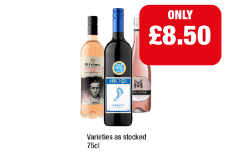 19 Crimes Revolutionary Rose, Barefoot Merlot, Mud House Rosé - Now Only £8.50 at Family Shopper