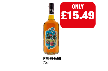 Lambs Spiced Rum - Now Only £15.49 at Family Shopper