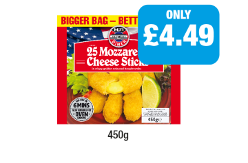 MJ's Mozzarella Cheese Sticks - Now Only £4.49 at Family Shopper