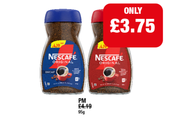 Nescafe Original, Decaf - Now Only £3.75 at Family Shopper