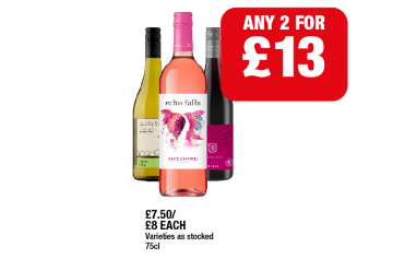 Quirky Bird, Echo Falls, McGuigan - Any 2 for £13 at Family Shopper