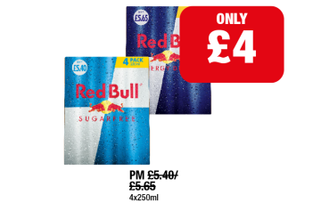 Red Bull, Sugar Free - Now Only £4 at Family Shopper
