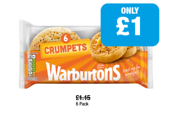 Warburtons Crumpets - Now Only £1 at Family Shopper