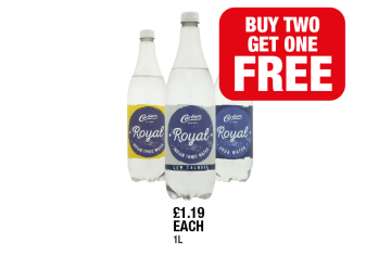 Carters Royal Indian Tonic Water, Low Calorie, Soda Water - Buy 2 Get 1 FREE at Family Shopper