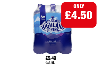 Highland Spring Water - Now Only £4.50 at Family Shopper