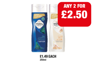 Imperial Leather Blue Cypress & Eucalyptus, Cotton Flower & Vanilla - Any 2 for £2.50 at Family Shopper