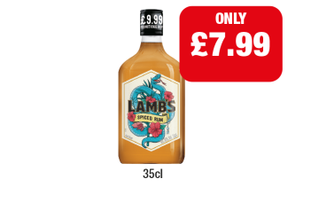 Lambs Spiced Rum - Now Only £7.99 at Family Shopper