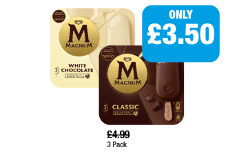 Magnum Classic, White Chocolate - Now Only £3.50 at Family Shopper