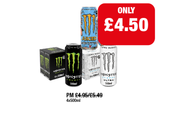 Monster Original, Juiced Mango, Ultra - Now Only £4.50 at Family Shopper