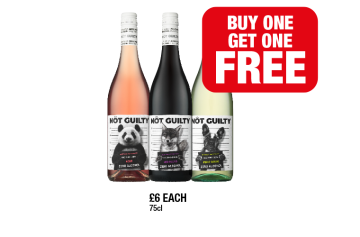 Not Guilty Zero Alcohol Rosé, Red Blend, Pinot Grigio - Buy 1 Get 1 FREE at Family Shopper