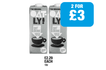 Oatly Barista Edition - Any 2 for £3 at Family Shopper