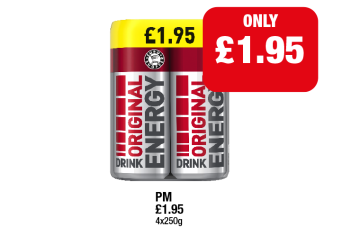 Original Energy Drink Cans - Now Only £1.95 at Family Shopper