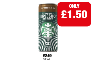 Starbuks Tripleshot Espresso - Now Only £1.50 at Family Shopper