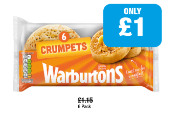 Warburtons Crumpets - Now Only £1 at Family Shopper