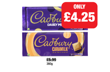Cadbury Dairy Milk, Caramilk - Now Only £4.25 each at Family Shopper