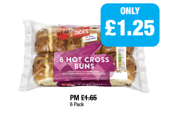 Jack's Hot Cross Buns - Now Only £1.25 at Family Shopper