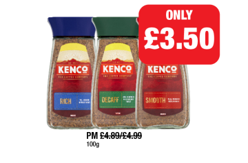 Kenco Rich, Decaff, Smooth - Now Only £3.50 each at Family Shopper