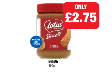 PANCAKE DAY: Lotus Biscoff Spread - Now Only £2.75 at Family Shopper