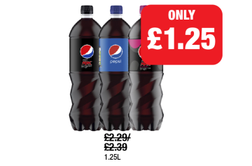 Pepsi, Max, Cherry Max - Now Only £1.25 each at Family Shopper