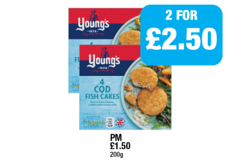 Young's Cod Fishcakes - 2 for £2.50 at Family Shopper