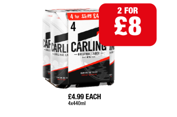 Carling - Any 2 for £8 at Family Shopper