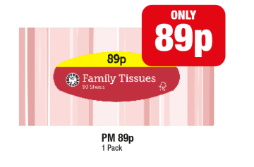 Family Tissues - Now Only 89p at Family Shopper