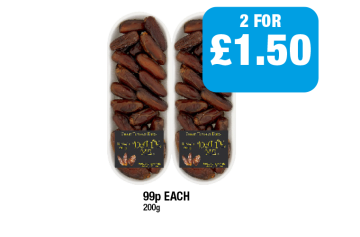Finest Tunisian Dates - Any 2 for £1.50 at Family Shopper