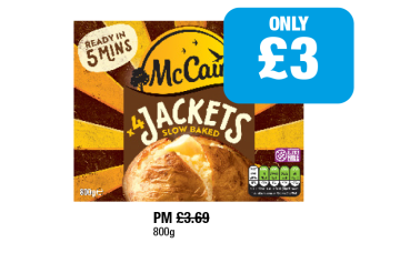 McCain Jackets - Now Only £3 at Family Shopper