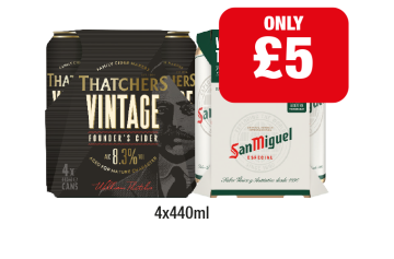 Thatchers Vintage, San Miguel - Now Only £5 at Family Shopper