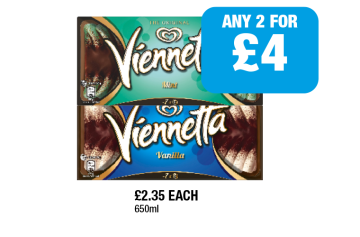 Viennetta Mint, Vanilla - Any 2 for £4 at Family Shopper