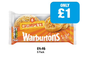 Warburton Crumpets - Now Only £1 at Family Shopper