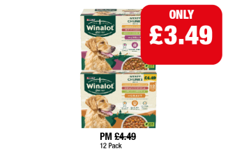 Winalot Meaty Chunks Jelly, Gravy - Now Only £3.49 at Family Shopper